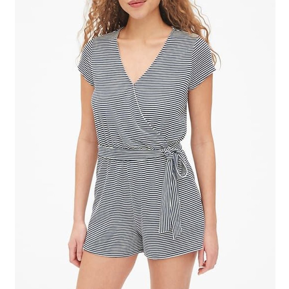 Gap striped shorts romper